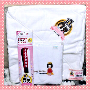 BJD Volks Super Dollfie 10th Anniversary Swaddle Blanket MEGU Hand Towel Strap